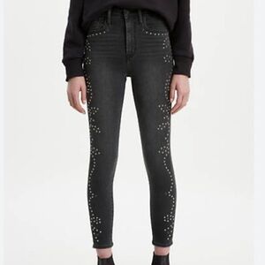 Levi’s Mile High Super Skinny Silver Studded Jean Cowgirl Rodeo